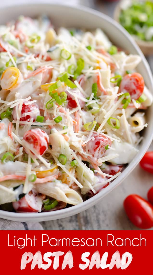 light parmesan ranch pasta salad