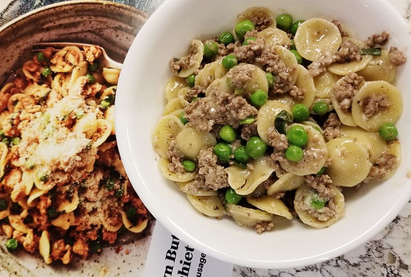 Plated Browned Butter Orecchiette