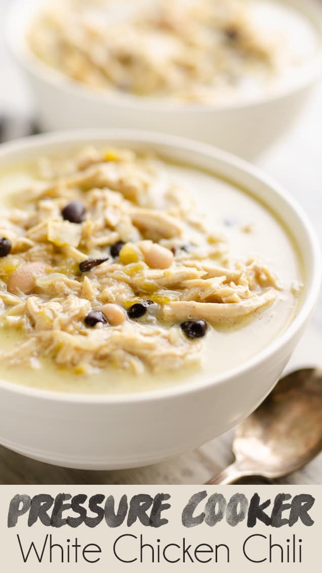 healthy pressure cooker white chicken chili soup