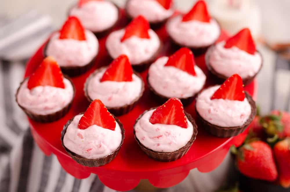 Strawberry Dark Chocolate Dessert Cups batch