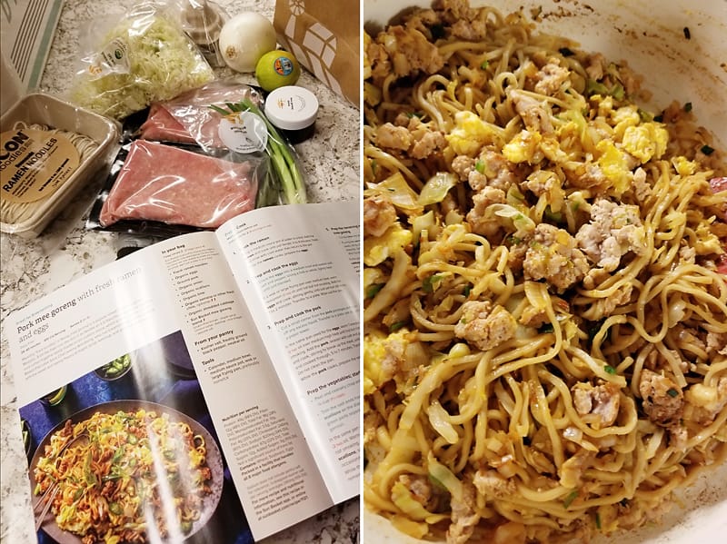 Sun Basket Pork mee goreng with fresh ramen