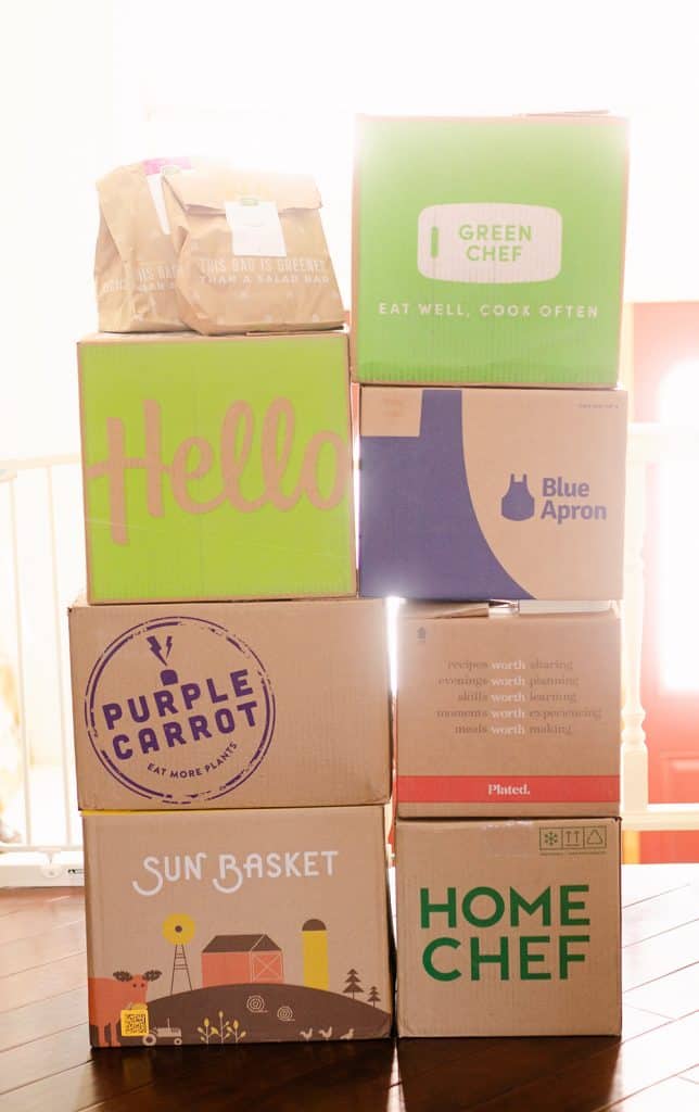 Best Meal Kit Delivery Services delivery boxes stacked