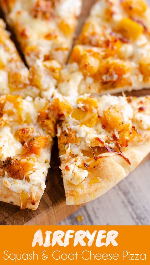 airfryer squash & goat cheese pizza