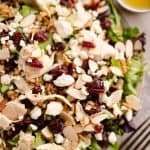 Cranberry Farro Chicken Salad with apple cider vinaigrette