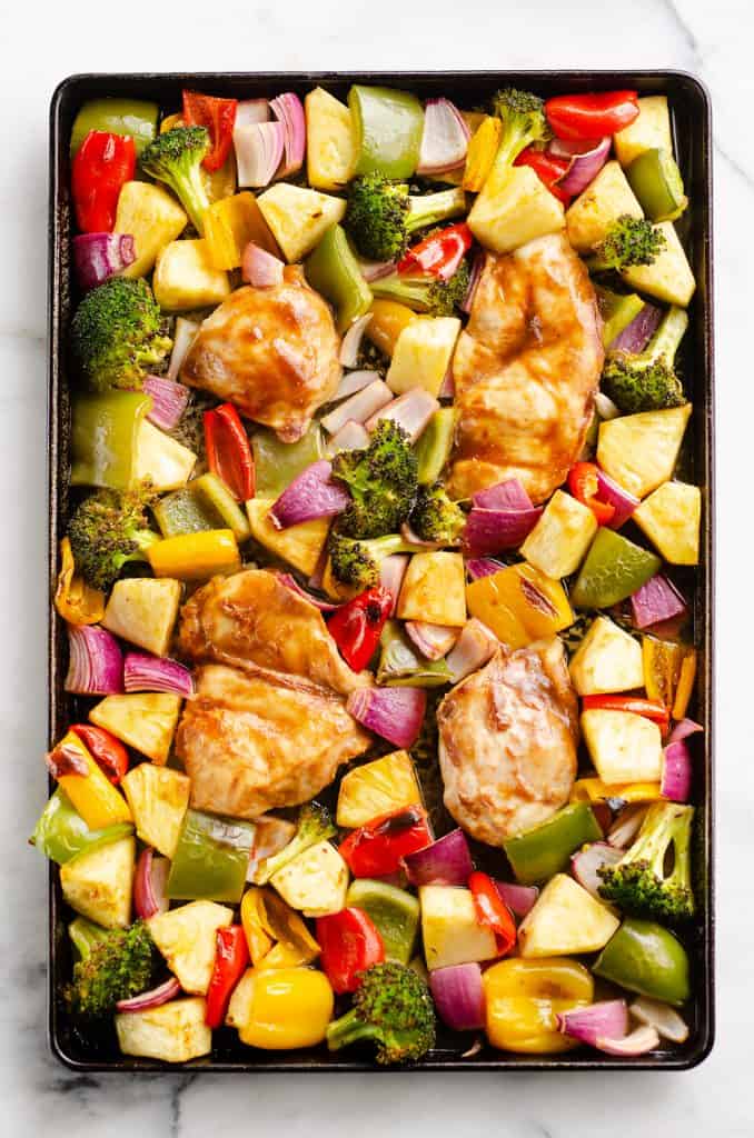 Pineapple Teriyaki Chicken Sheet Pan Recipe Healthy Meal Prep