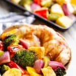 Pineapple Teriyaki Chicken Sheet Pan Recipe served in a bowl