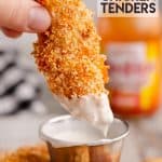 Air Fryer Buffalo Chicken Strips baked in Airfryer