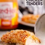 Air Fryer Buffalo Chicken Strips baked in Airfryer