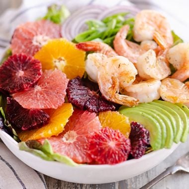 Citrus Shrimp Salad with citrus dressing