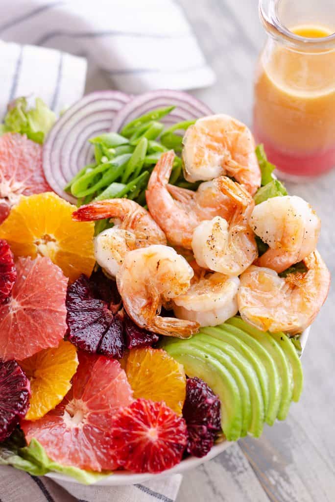 Citrus Shrimp Salad with light citrus vinaigrette