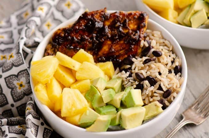 Cuban Chicken Rice Bowl - Healthy Meal Prep