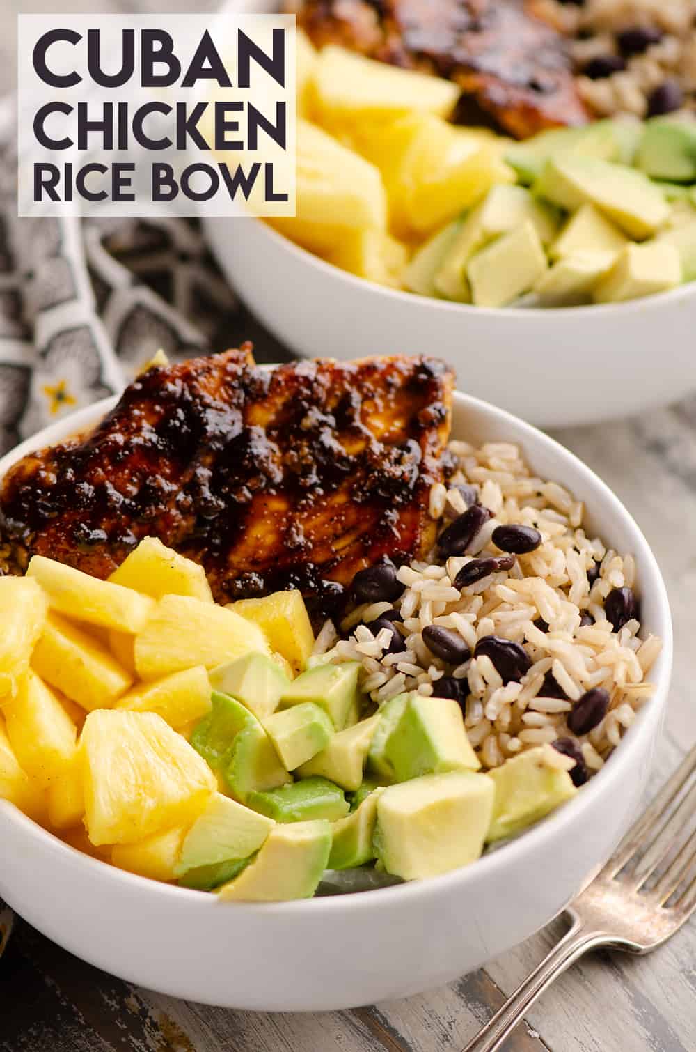 Cuban Chicken Rice Bowl Healthy Meal Prep
