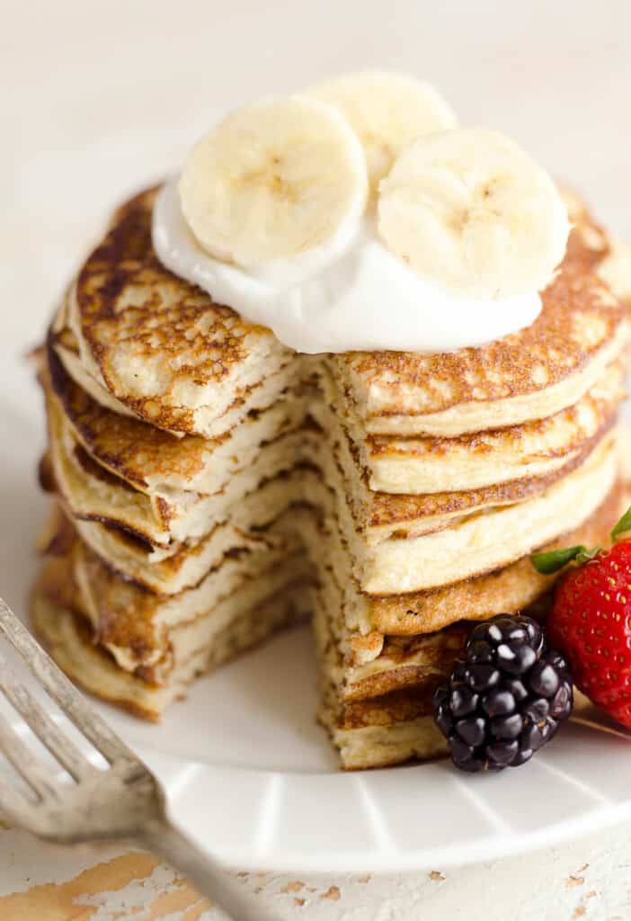 protein pancakes with big big sliced out