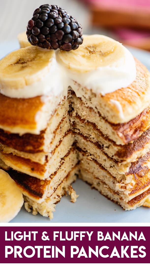 Light & Fluffy Banana Protein Pancakes LowCarb Breakfast