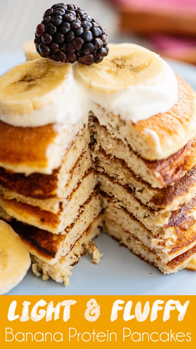 Light & Fluffy Banana Protein Pancakes LowCarb Breakfast