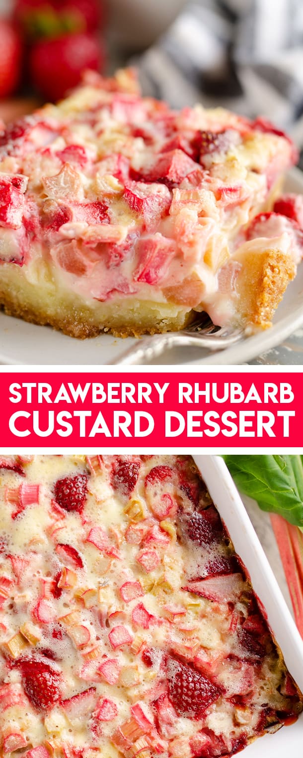 Strawberry Rhubarb Custard Dessert