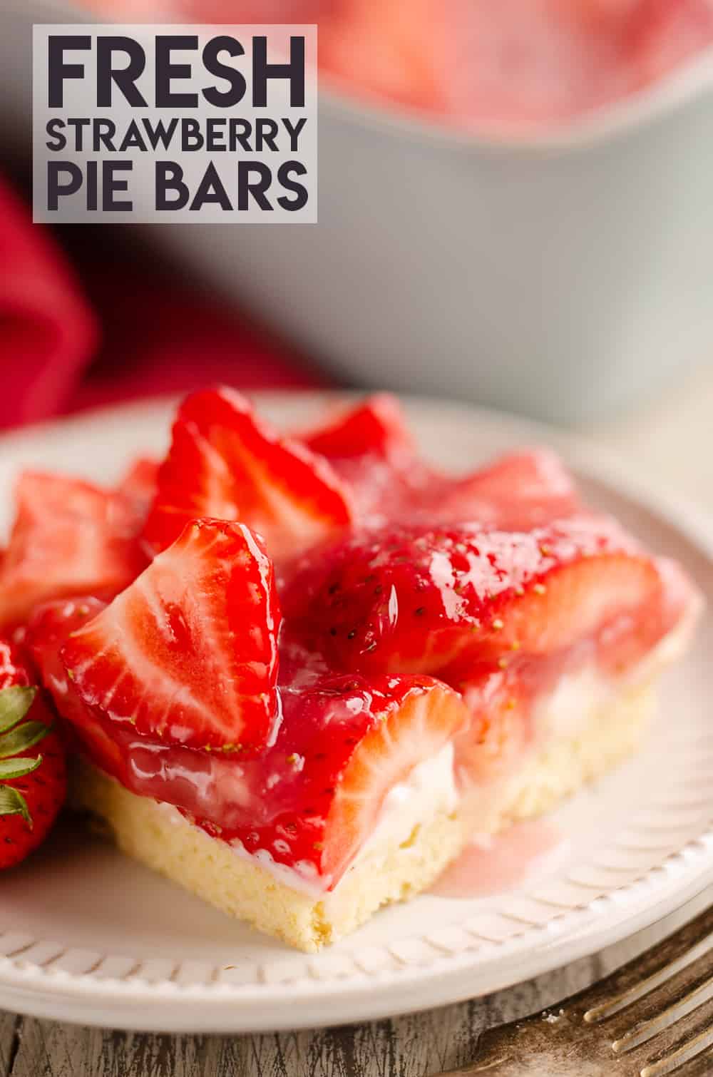 Fresh Strawberry Pie Bars