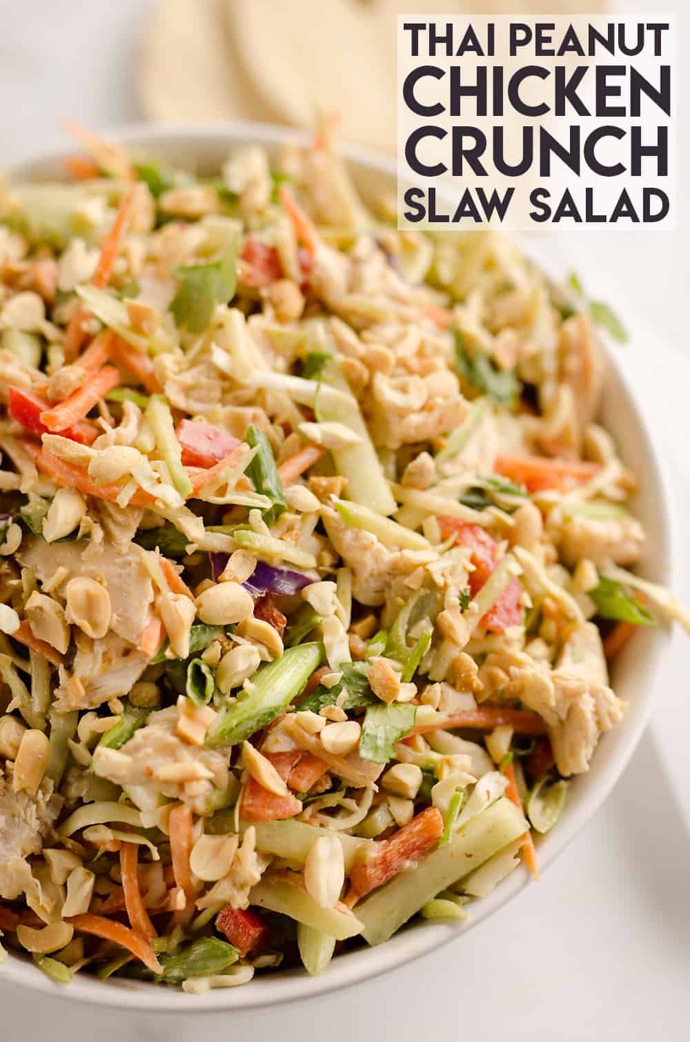 Thai Peanut Chicken Crunch Slaw Salad