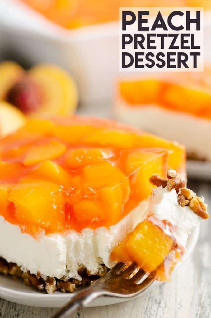 Peach Pretzel Salad Dessert