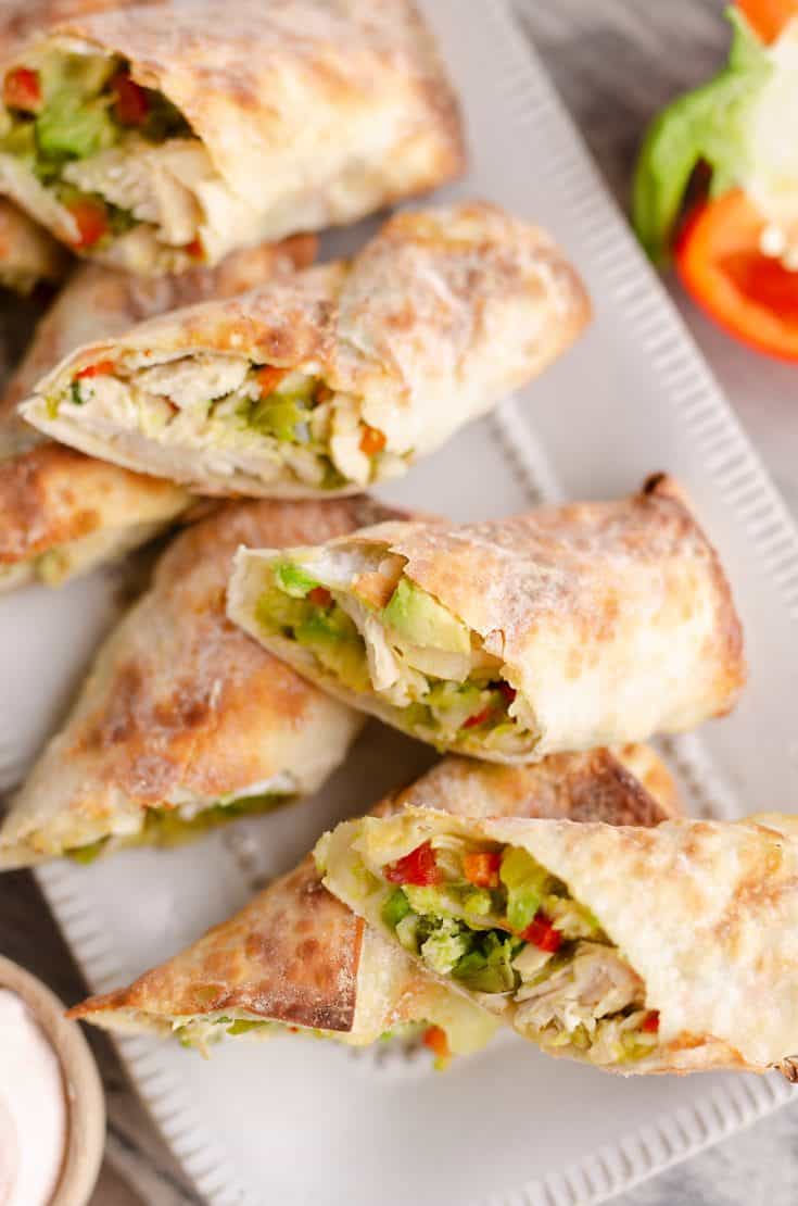 Air Fryer Avocado Chicken Egg Rolls
