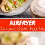 Air Fryer Avocado Chicken Egg Rolls