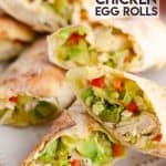 Air Fryer Avocado Chicken Egg Rolls