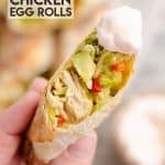 Air Fryer Avocado Chicken Egg Rolls