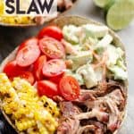 Pulled Pork Bowls with Avocado Slaw