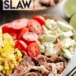 Pulled Pork Bowls with Avocado Slaw