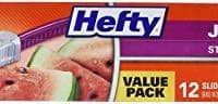 Hefty Slider Jumbo Storage Bags (2.5 Gallon, 12 Count)