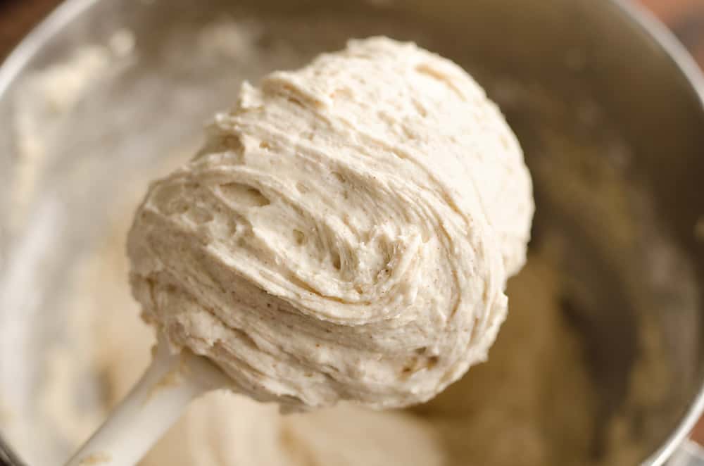 Brown Butter Buttercream on spatula