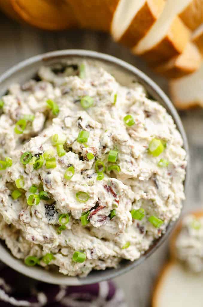 Cranberry Pecan Feta Dip served with bread