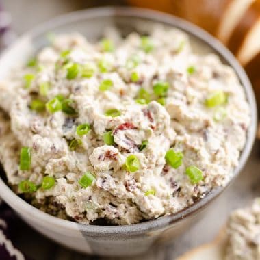 Cranberry Pecan Feta Dip served with bread