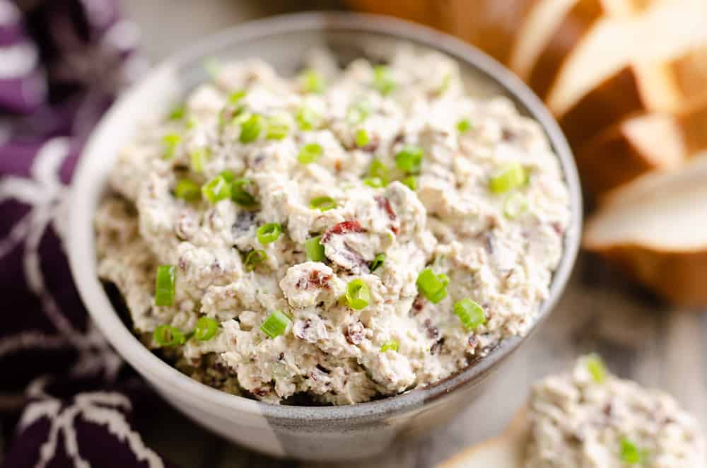 Cranberry Pecan Feta Dip served with bread