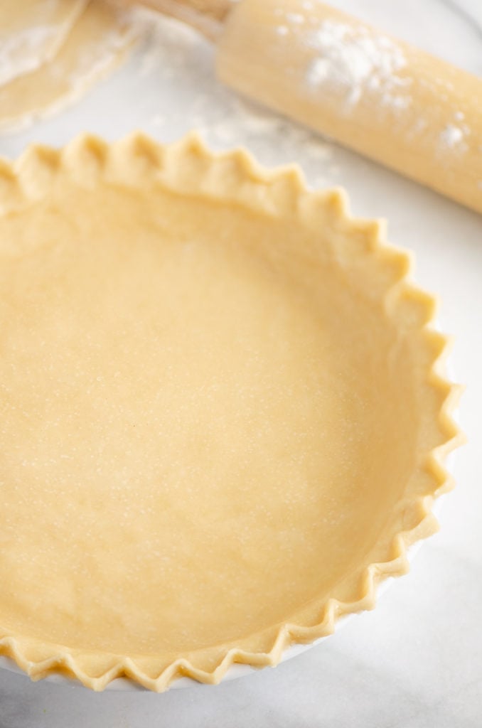 Flakey Pie Crust on marble counter