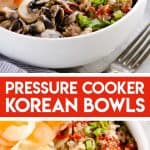 Pressure Cooker Korean Beef Bowl