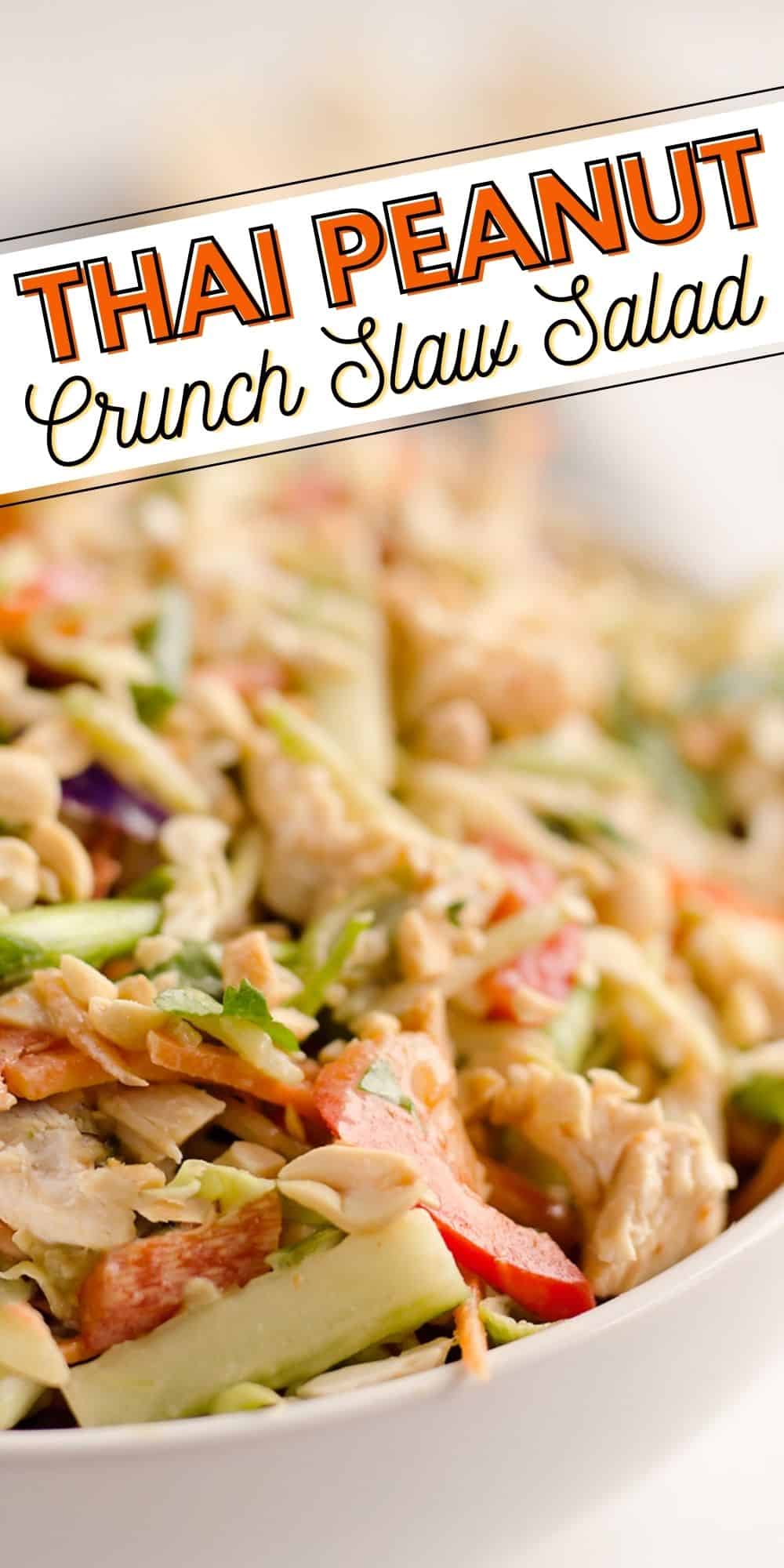 Thai Peanut Chicken Crunch Slaw Salad