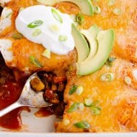 Black Bean & Squash Vegetarian Enchiladas