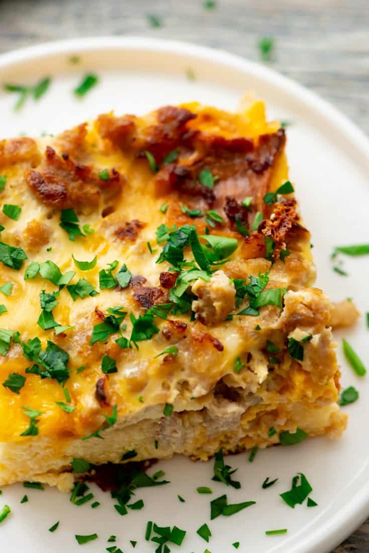 Overnight Sausage Egg Casserole