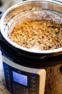 Crispy Pressure Cooker Apple Crisp in Instant Pot