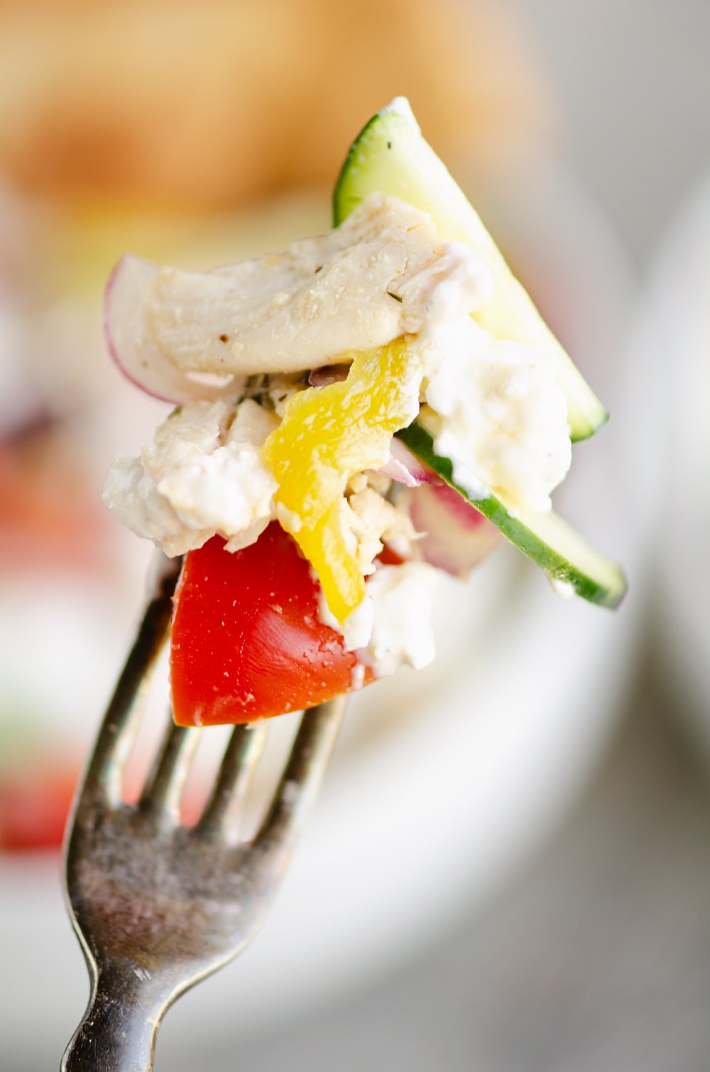 Greek Chicken Pita Bowl