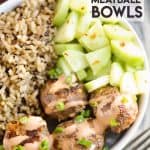 Honey Sriracha Meatball Bowls