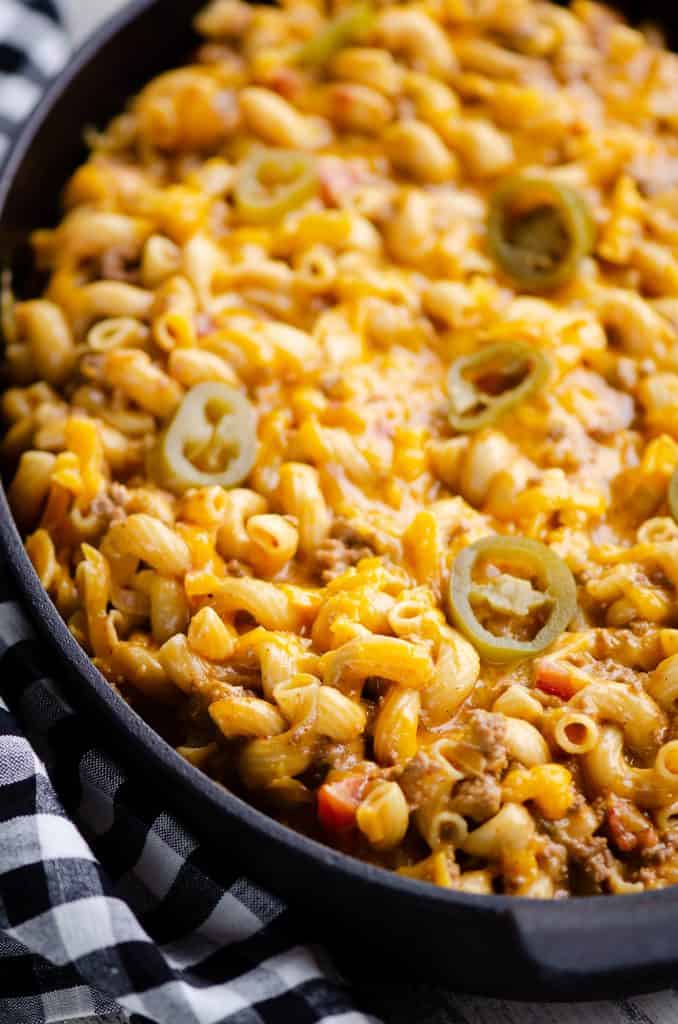 Pressure Cooker Taco Mac and Cheese on table