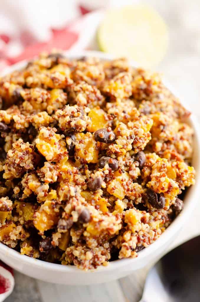 Southwest Quinoa Squash Salad in serving bowl