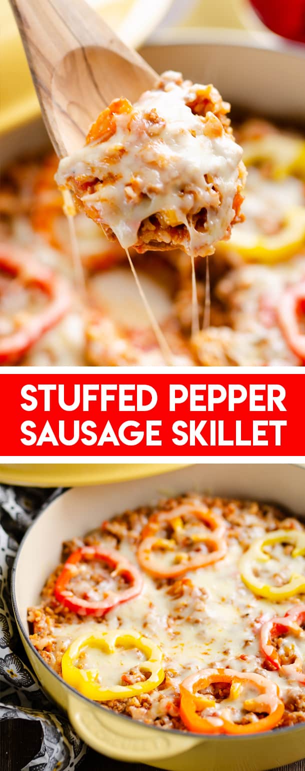 30 Minute Sausage Stuffed Pepper Skillet