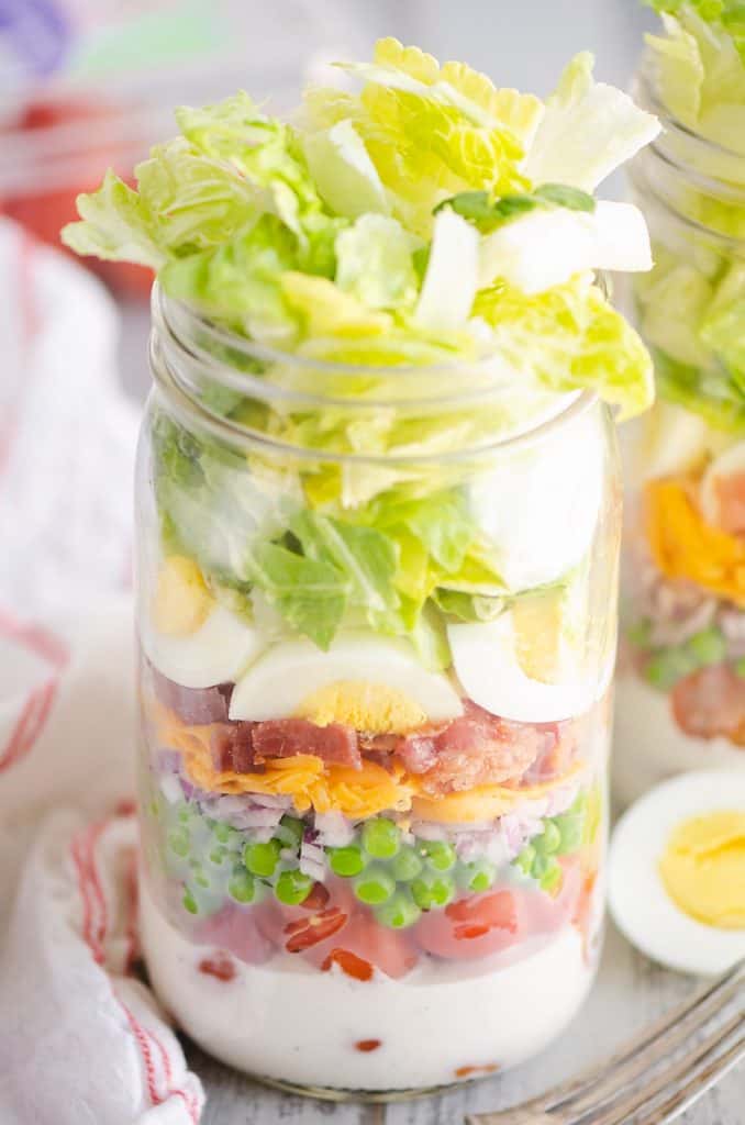 4 Meal Prep Salad Ideas In A Mason Jar - Delightful Mom Food