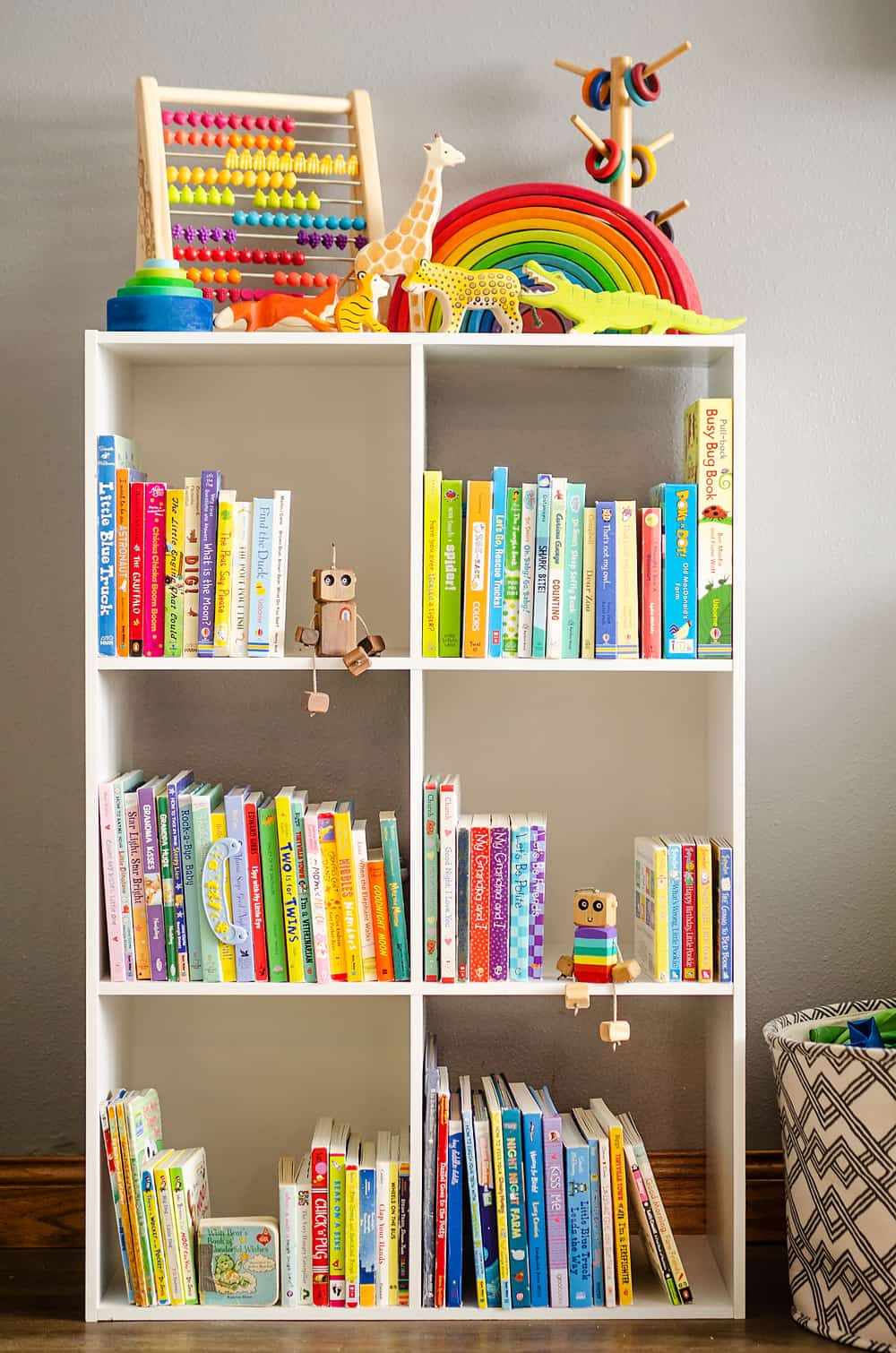 Toddler Home Library full of Board Books