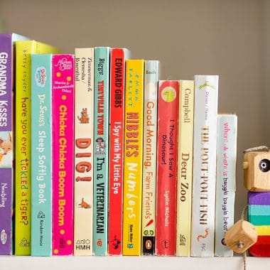 Toddler Home Library full of Board Books