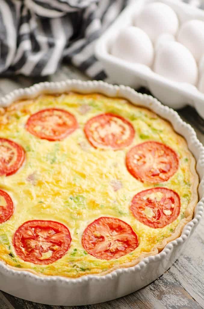 Ham and Goat Cheese Quiche