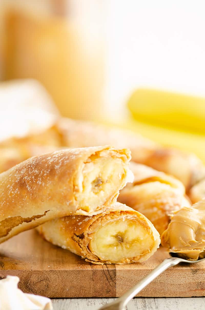 Air Fryer Peanut Butter Banana Egg Rolls